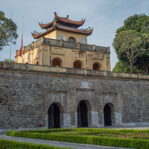 The ancient ruins of Thang Long Imperial Citadel in Hanoi, a UNESCO World Heritage Site rich in Vietnam’s royal history.